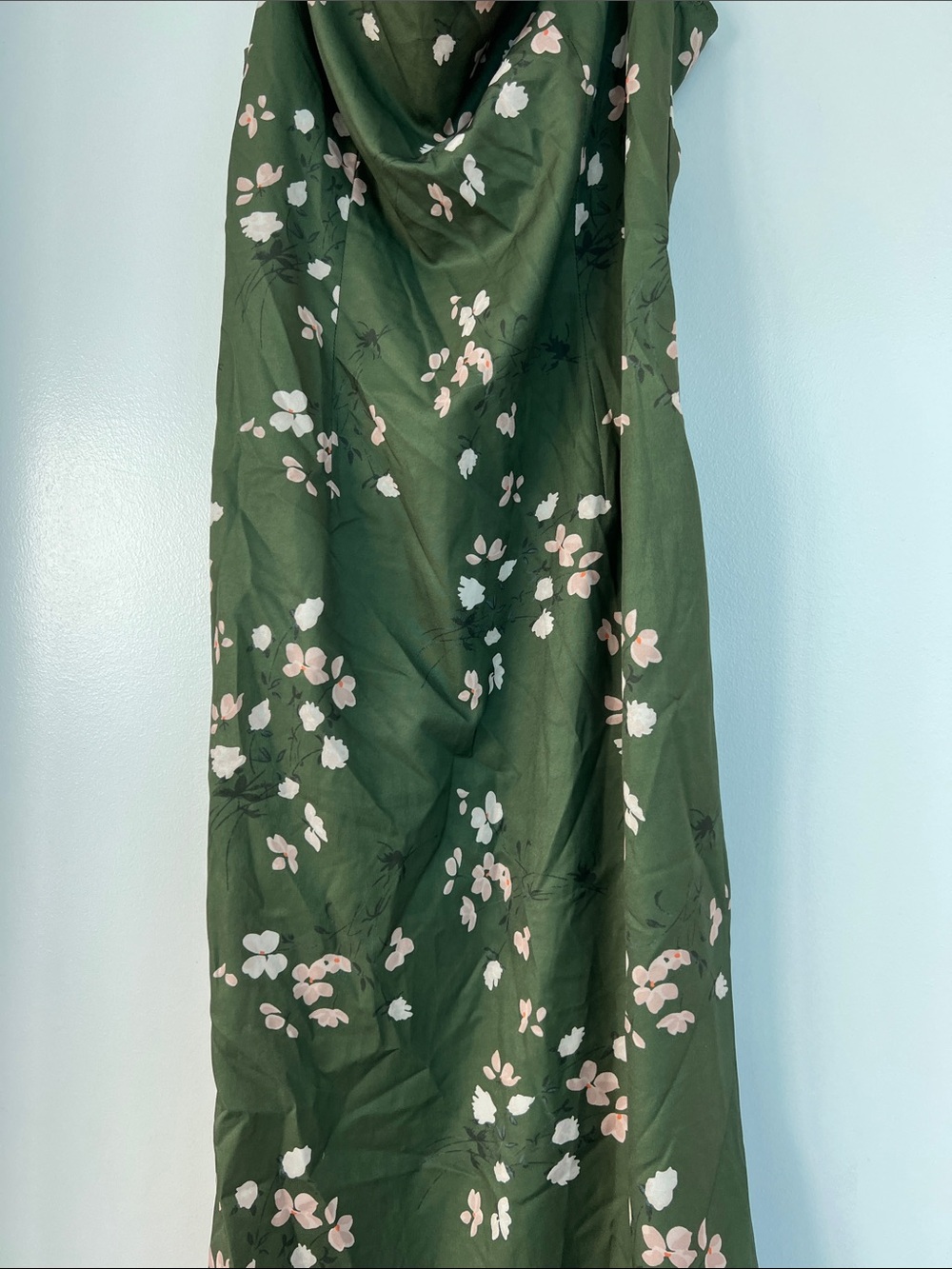 Cider Olive Green Floral Slip Dress - Picture 3 of 7